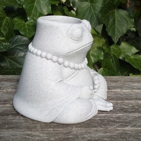 Sad Buddha Frog Plant Pot