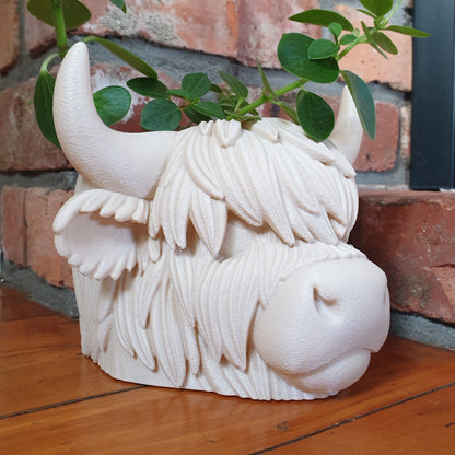 Highland Cow Head Planter