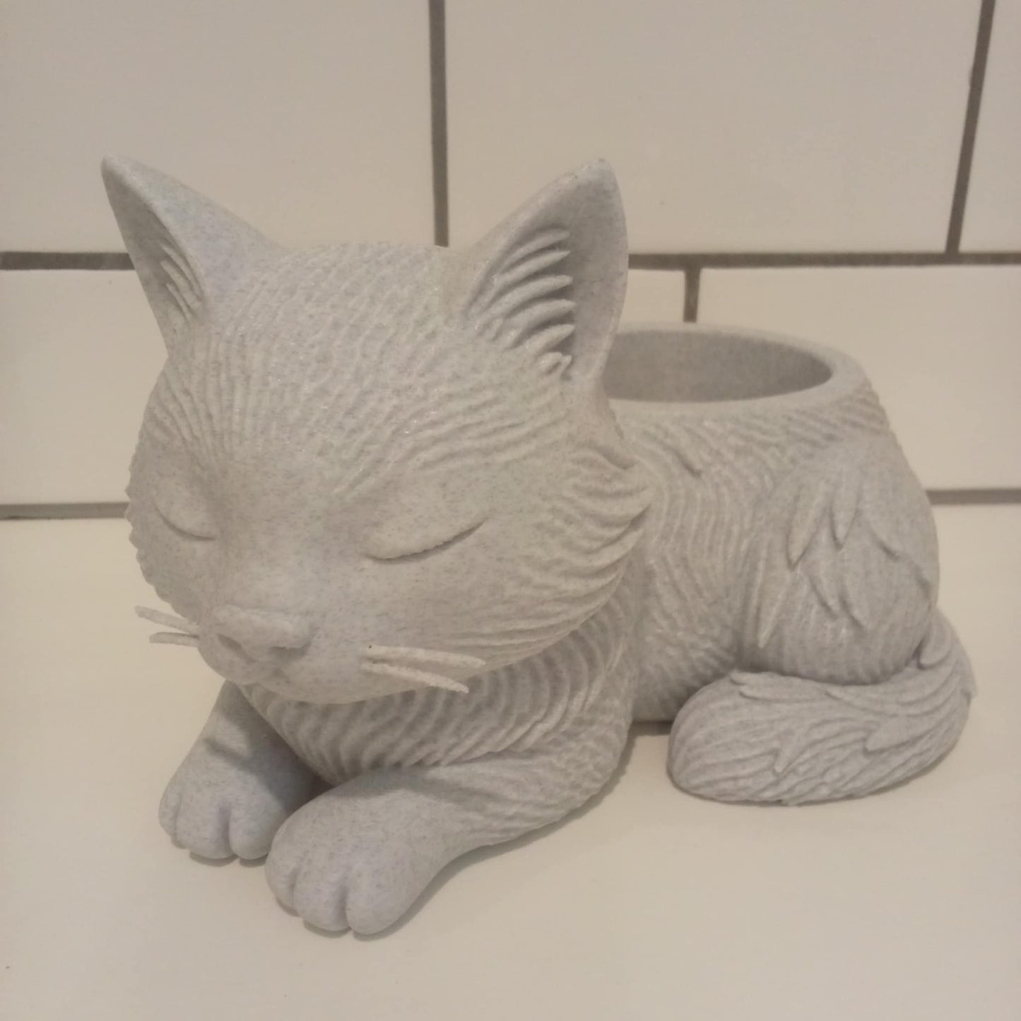 Sleepy Cute Cat Planter