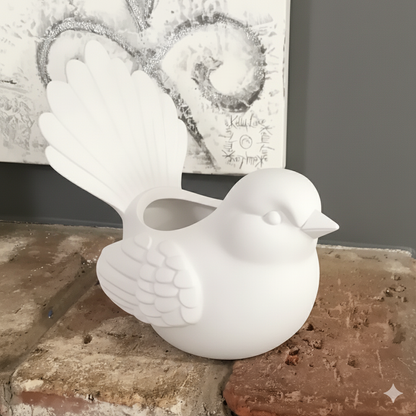 Fantail Plant Pot (with Drainage Hole)