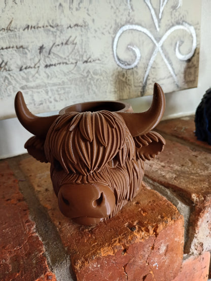 Highland Cow Head Planter