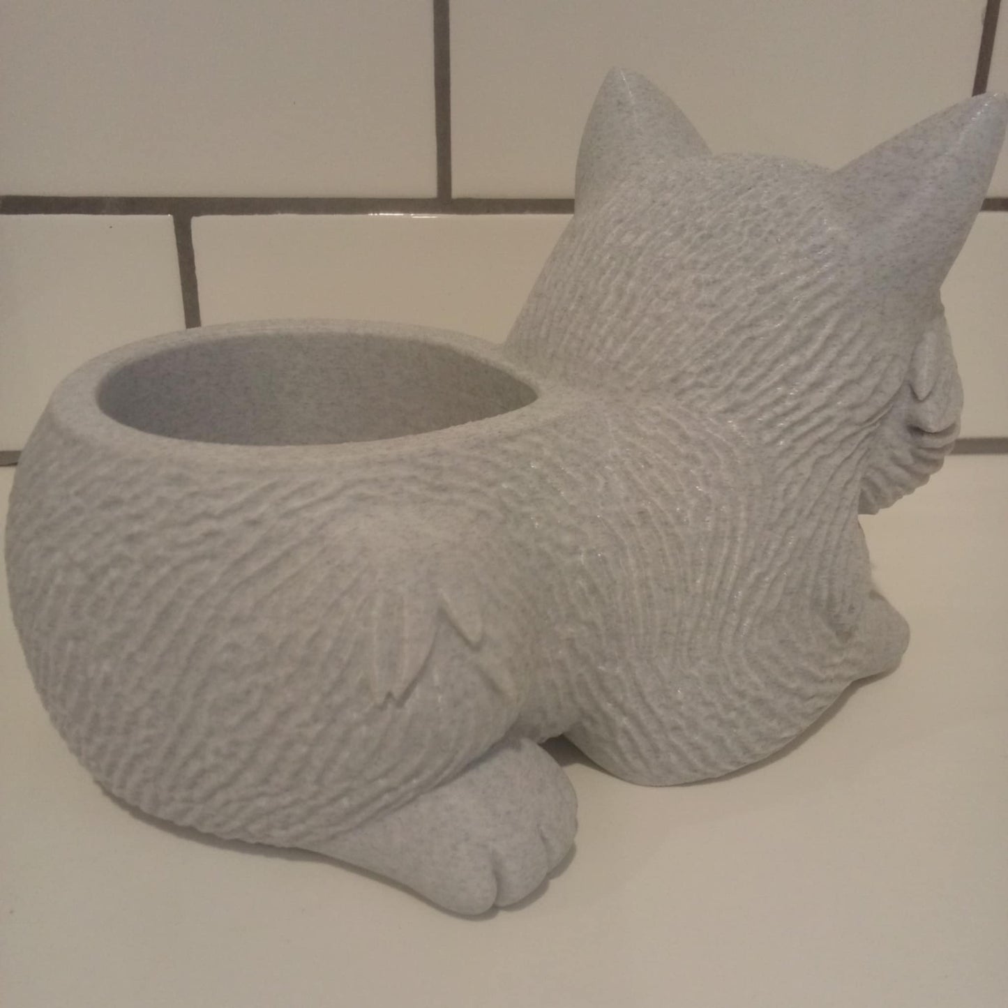 Sleepy Cute Cat Planter