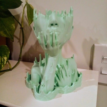 Melted Girl Plant Pot